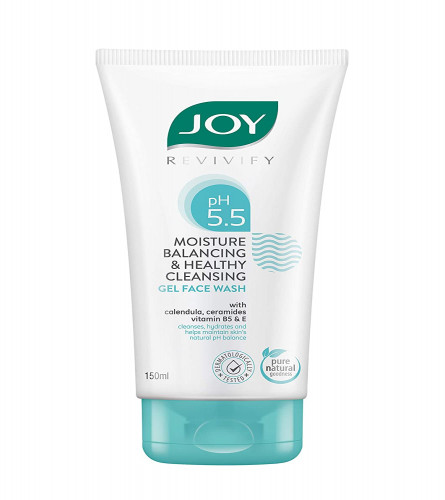 2 x Joy Revivify pH 5.5 Face Wash | Moisture Balancing & Healthy Cleansing Gel Face Wash with Calendula, Ceramides, Vitamin B5 & E, 150 ml