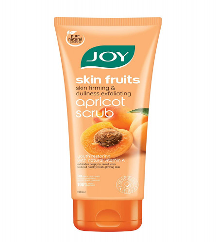2 x Joy Skin Fruits | Skin firming & dullness exfoliating | Apricot Scrub or Moisturized, Glowing Skin, 200 ml | free shipping