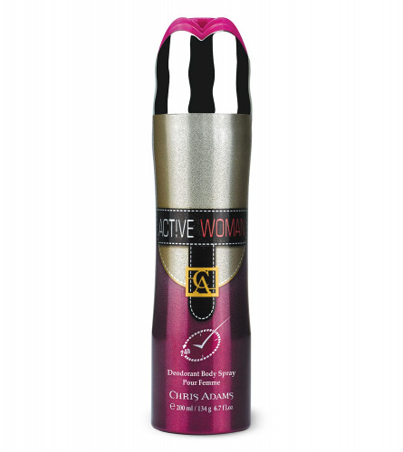 2 x Chris Adams Deodorant Body Spray - Active Woman 200 ml | free shipping