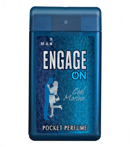 Engage ON Cool Marine Pocket Perfume For Men, 17 ml (pack of 10) free shipping