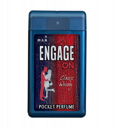 Engage ON Classic Woody Pocket Perfume For Men, Citrus & Spicy,Skin Friendly, 18 ml (pack of 10) free shipping