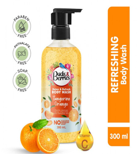 Buds & Berries Detox & Refresh Tangerine Orange Vitamin C Body Wash 300 ml