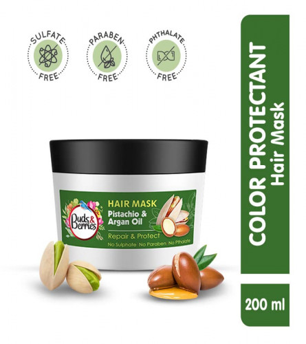 Buds & Berries Pistachio & Argan Oil Colour Protectant Conditioner Hair Mask 200 ml (Free Shipping World)