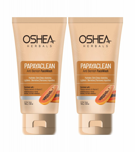 Oshea Herbals Papaya clean Anti Blemishes Face Wash 150 gm (Pack of 2) Free Shipping World