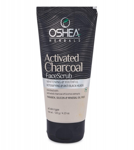 Oshea Activated Charcoal Face Scrub 120 gm (Pack of 2) Free Shipping World