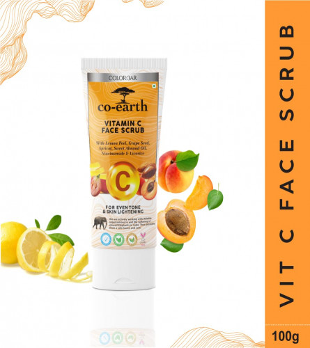 Colorbar Co-Earth Vitamin C Face Scrub 100 gm (Pack of 2)Free Shipping World