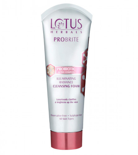 Lotus Herbals Probrite Illuminating Radiance Cleansing Foam 100 gm (Pack of 2)Free Shipping World