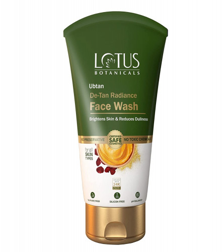 Lotus Botanicals Ubtan De-Tan Radiance Face Wash 100 ml (Pack of 2)Free Shipping World