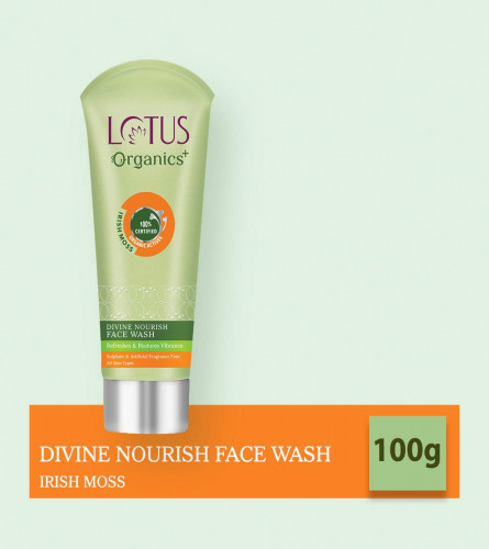 Lotus Organics+ divine Nourish Face Wash 100 ml (Pack of 2)Free Shipping World