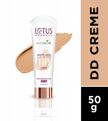 Lotus Herbals Whiteglow Matte Look All In One DD Crème Spf 20 Natural Beige 50g (Pack Of 2)