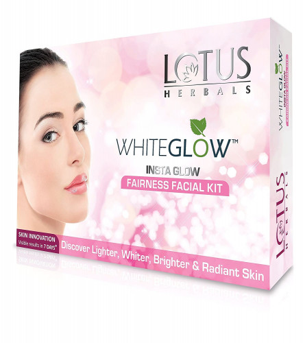 Lotus Herbals Cream Whiteglow Insta Glow Fairness 4 In 1 Facial Kit 37 gm (Pack of 4)Free Shipping World