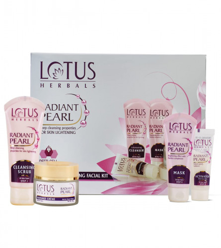 Lotus Herbals Radiant Pearl Cellular 5 in 1 Facial Kit 170 gm (Free Shipping World)