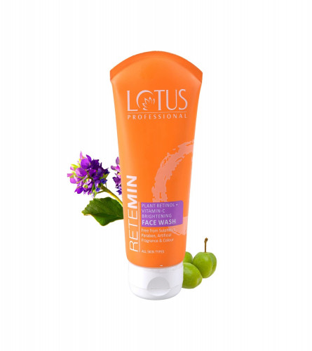 Lotus Professional Retemin Plant Retinol + Vitamin C Brightening Face Wash 100g (Pack of 2)Free Shipping World