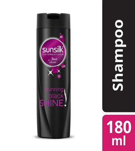 Sunsilk Stunning Black Shine Shampoo, With Amla Pearl Extract 180 ml(Pack of 2) Fs