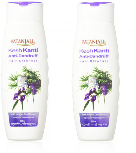 Patanjali Kesh Kanti Anti-Dandruff Hair Cleanser Shampoo 200 ml (Pack of 2) Fs
