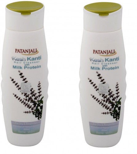 Patanjali Kesh Kanti Milk Protein Hair Cleanser Shampoo 200 ml (Pack of 2) Fs