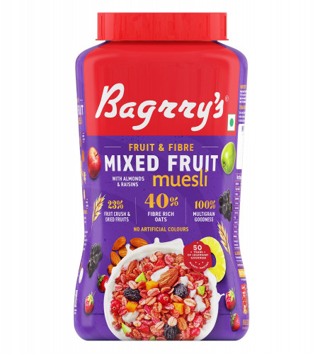 Bagrry's Fruit & Fibre Mixed Fruit Muesli 1kg (Fs)