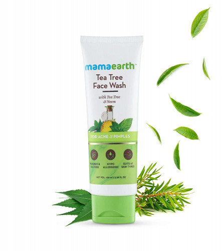 Mamaearth Tea Tree Natural Face Wash for Acne & Pimples 100 ml (Pack of 2) Fs