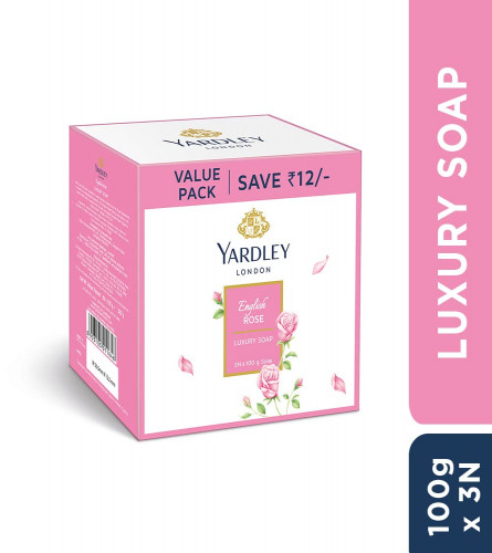 Yardley London English Rose Luxury Soap 100 gm (Pack Of 3) Fs