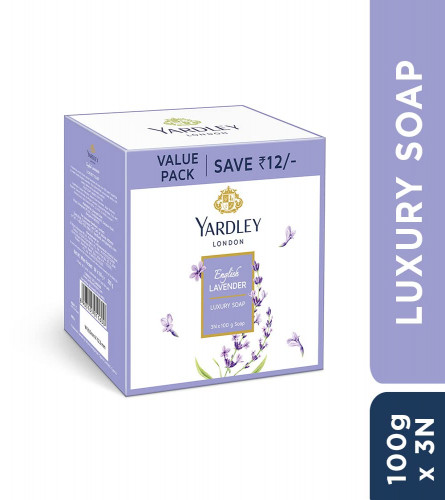 Yardley London English Lavender Luxury Soap 100 gm (Pack Of 3) Fs