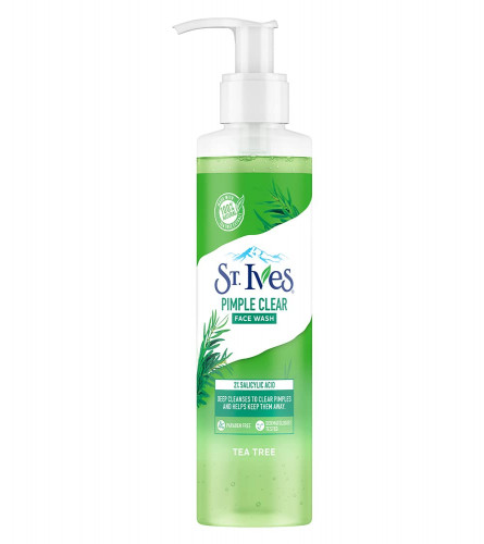 2 x St. Ives Tea Tree Pimple Clear Face Wash for Deep Cleansing, 190 ml | free shipping