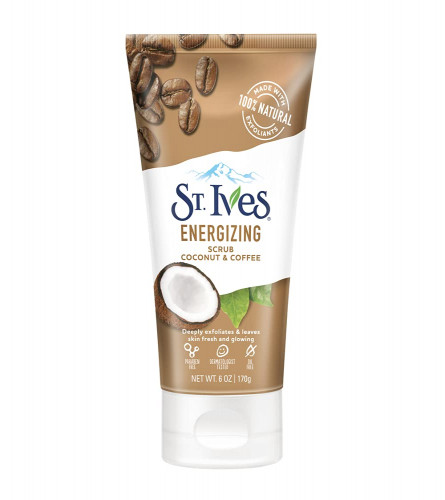 St. Ives Energizing Coconut & Coffee Scrub, 170 g | free shipping