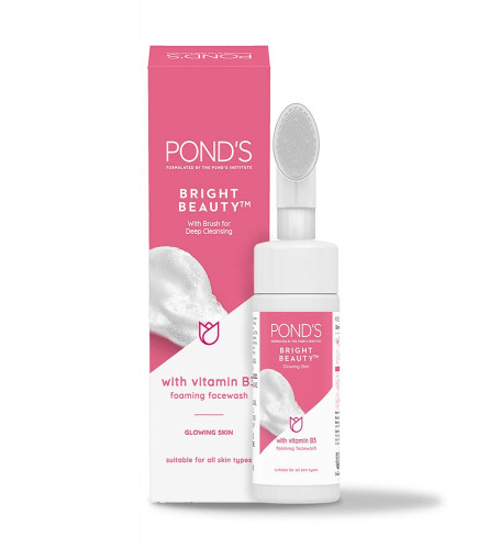 2 x Pond's Bright Beauty Foaming Brush Face wash for Glowing Skin, Deep Clean Pores, All Skin Types, 150 ml | free shipping