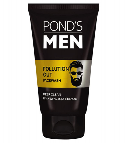 Pond'S Men Pollution Out Activated Charcoal Deep Clean Face wash, 100 G (pack 2) free shipping