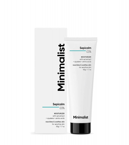 Minimalist 3% Sepicalm With Oats Face Moisturizer Cream for Sensitive Skin 50 gm (Pack of 2) Fs