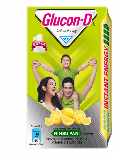 Glucon-D Instant Energy Health Drink Nimbu Pani lemon 450 gm (Fs)