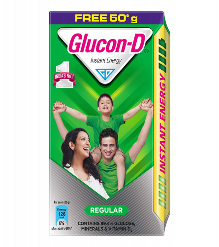 Glucon-D Instant Energy Health Drink Regular 500 gm (Fs)