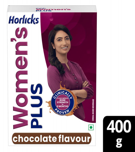 Horlicks Women's Plus Health and Nutrition Drink Chocolate Flavor 400g Refill Pack (Fs)