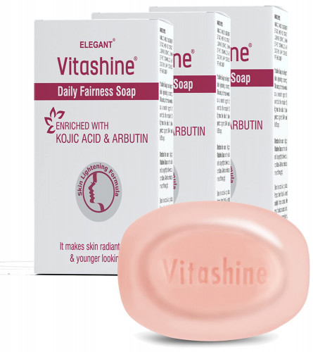 Vitashine Kojic Acid Soap For Skin Whitening 75gm (Pack of 3)Fs