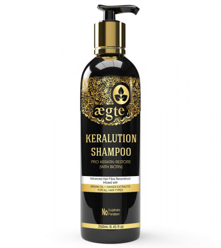 Aegte Keralution Hair Shampoo Pro-Keratin Restore (With Biotin) 250 ml (free shipping)