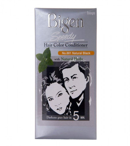 Bigen Speedy Hair Color, Natural Black 881, 80 gm