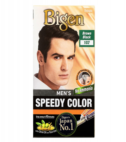 Bigen Men's Speedy Color, Hair Color, 80 g - Brown Black 102 (Pack of 2) free shipping