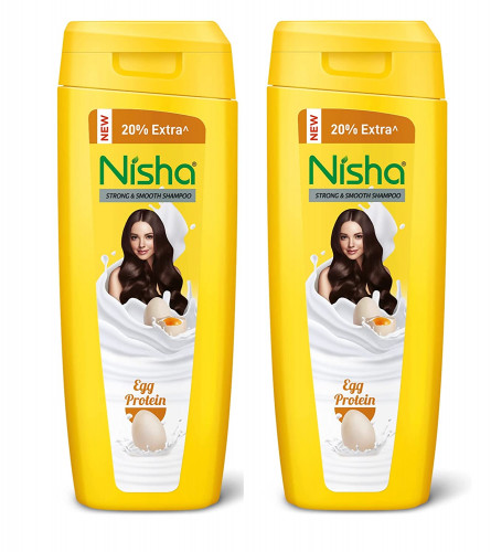 Nisha Egg Protein Shampoo For Strong & Smooth Hair, 180 ML - Pack Of 2 (free shipping)