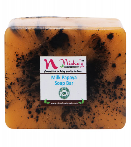 Nisha's Milk Papaya Handmade Soaps | No Harmful Chemical | Non Toxic Soap (150 Gm) (Pack Of 2) free shipping