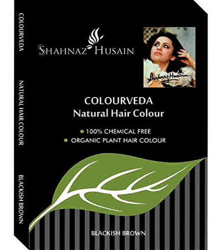 Shahnaz Husain's Vedic Solutions Colourveda Natural Hair Color, 100 g - Blackish Brown (Pack of 3) free shipping
