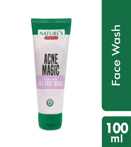 Nature's Essence Acne Magic Clear Skin Gel Face Wash 100 ml (Pack of 2) Fs