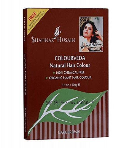 2 x Shahnaz Husain Colourveda Natural Hair Colour, Dark Brown, 100 g (free shipping)