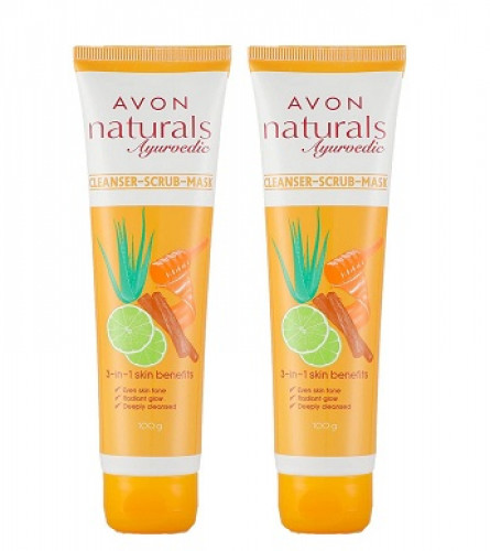 Avon Naturals Ayurvedic 3 in 1 Cleanser Scrub Mask | All skin types