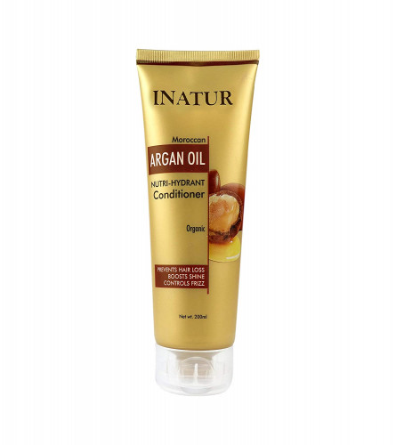 Inatur Argan Conditioner, Boosts Shine, Controls Frizz, Sulphate Free, with Organic Moroccan Argan Oil | 100% Paraben free, 200 ml x 2 pack (free shipping)