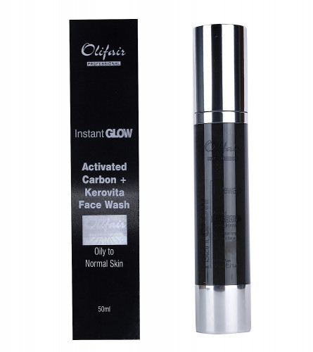 Olifair Activated Carbon + Kerovita Gel Refreshing Face Wash - 50 ml ( Fs )