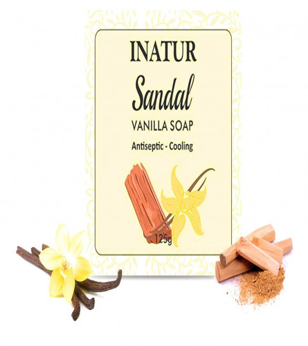 Inatur Sandal & Vanilla Soap, 125 g (pack of 2) free shipping