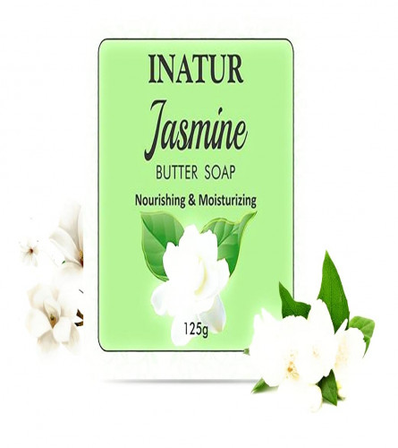 Inatur Jasmine Butter Bathing Soap, 125 g (pack 2) free shipping