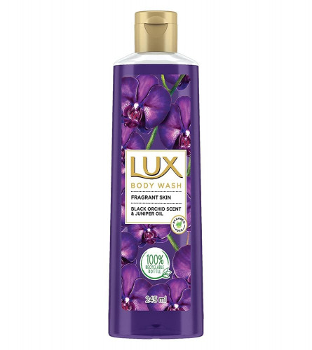 LUX Shower Gel, Black Orchid Fragrance & Juniper Oil Body Wash 245 ml (Pack of 2) Fs