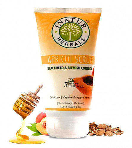Inatur Apricot Face Scrub, 150 gm (pack 2) free shipping