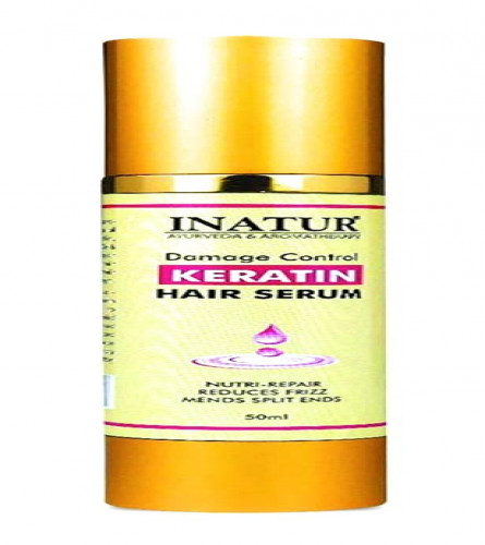 Inatur Keratin Hair Serum, Tangle Free & Frizz Free, Restores Shine