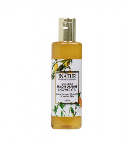 Inatur Lemon & Orange Shower Gel, 200 ml (pack 2) free shipping